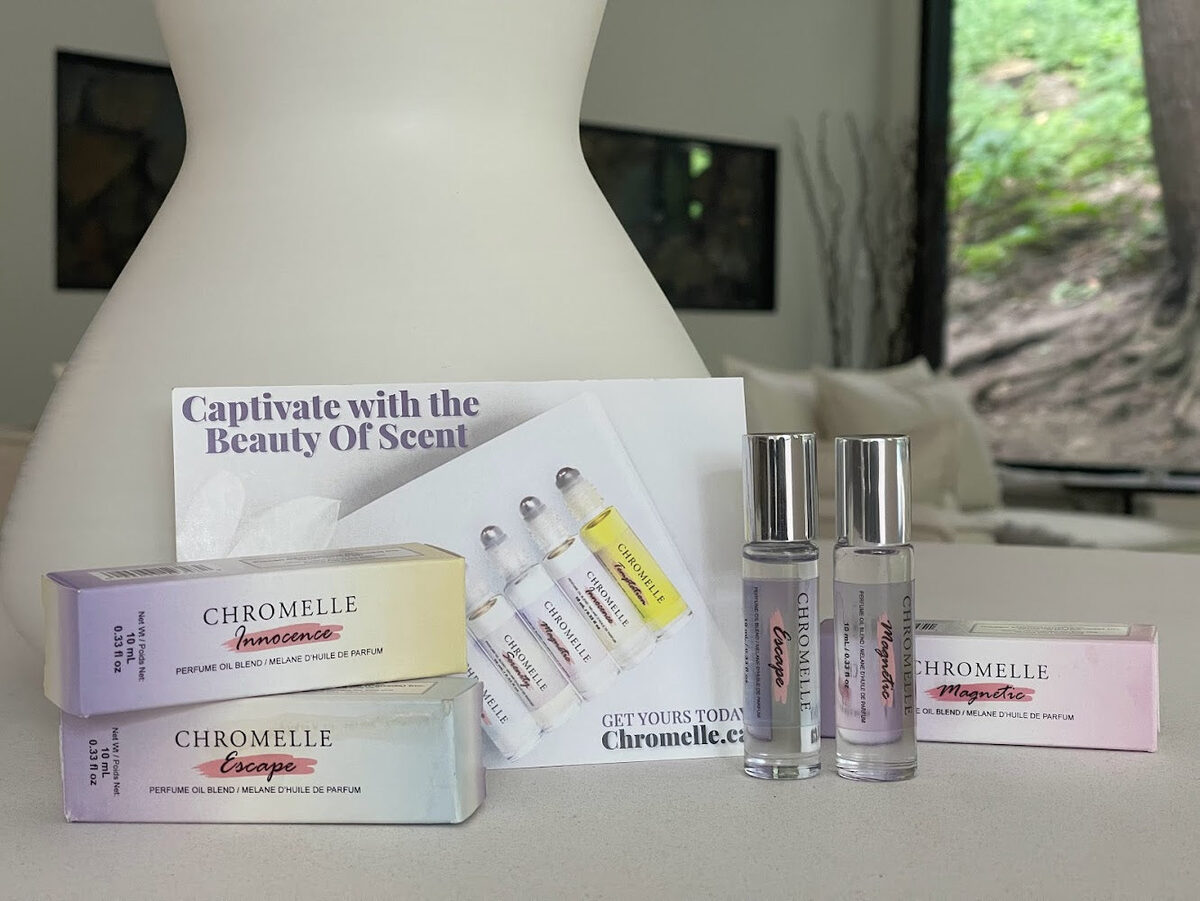 Chromelle perfume oils with gift presentation