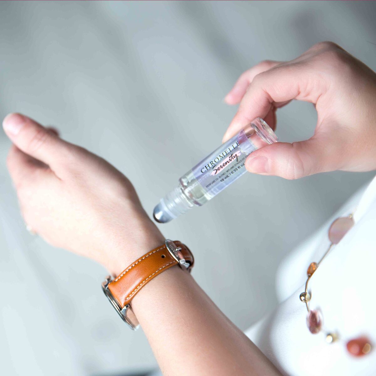 Applying Chromelle to the wrist